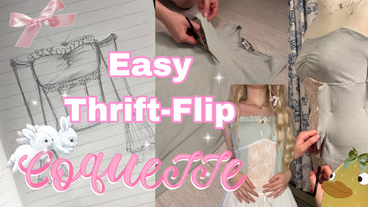 Easy Thrift Flip Coquette Y2K Style Top