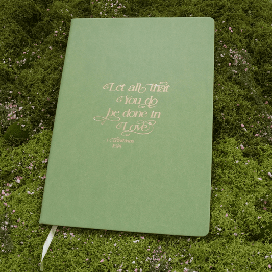 "Be Done in Love" A4 Notebook Green